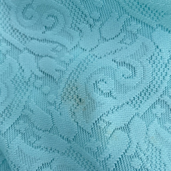 Womens Classic Vintage Seafoam Green Silver Trim Festive High Neck Dress Size 8 - Picture 9 of 9